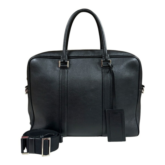 Prada Bag Leather 2VE305 Black Men's PRADA 2way - Picture 1 of 10